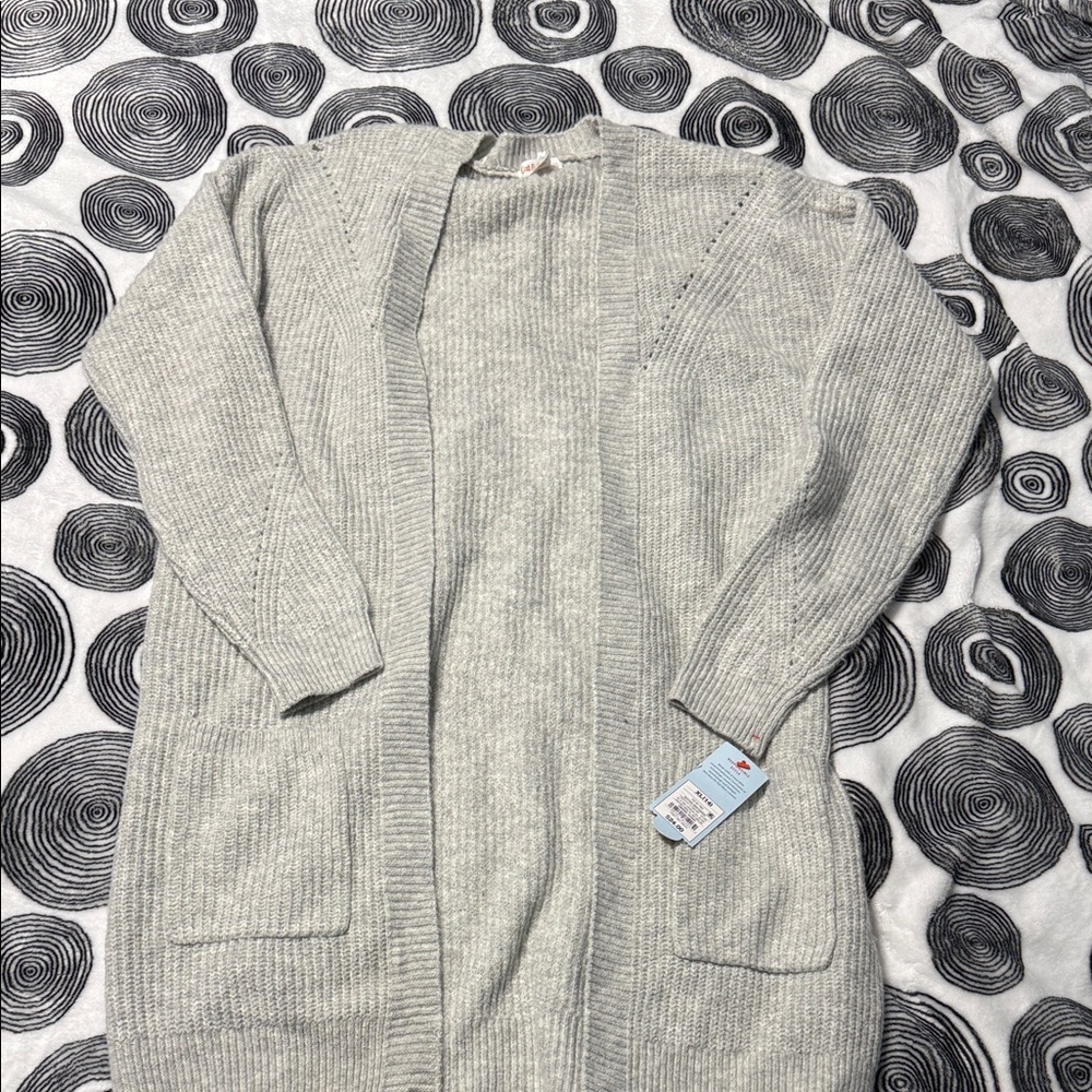 Cat & Jack Light Gray Cardigan Sweater